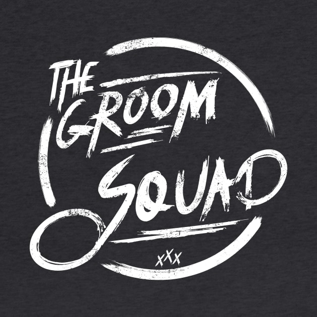 The groom squad I Funny Bacherlor Stag Do party design by emmjott